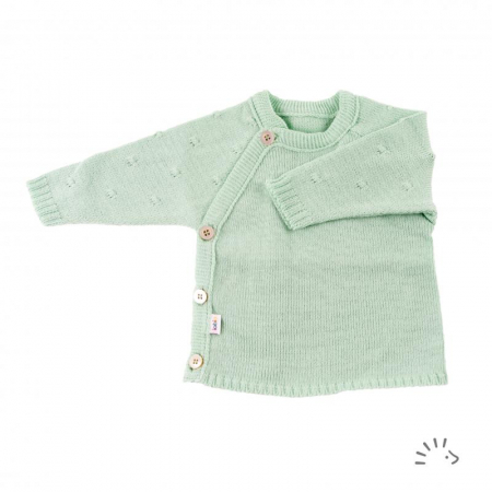 Pulovere - Bluza din bumbac organic tricotat Kimono Alvo - Mint