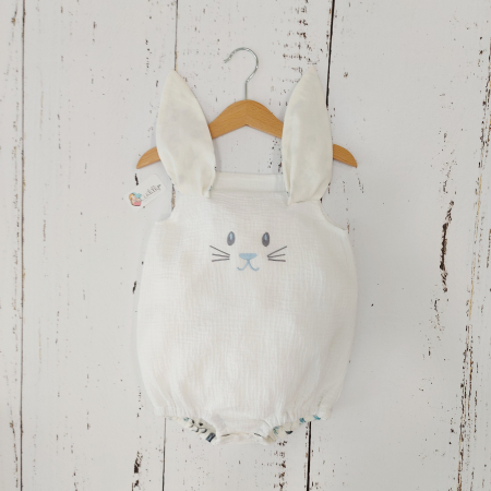 Body bebe din muselina Sweet Bunny Blue [4]