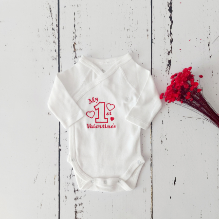 Body bebeluși cu maneca lunga I My 1st Valentine's [6]