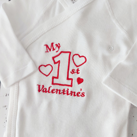 Body bebeluși cu maneca lunga I My 1st Valentine's [2]