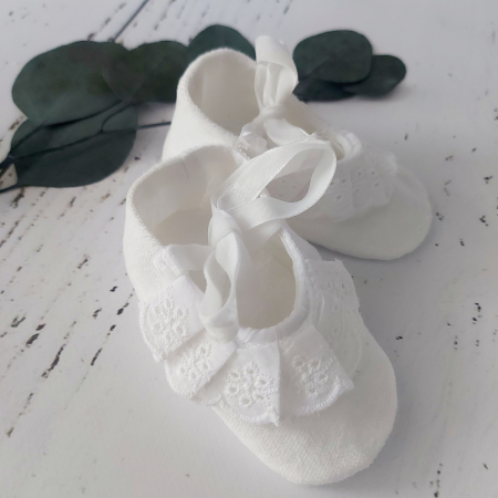 Boneta bebe din catifea bumbac - White Snow [4]
