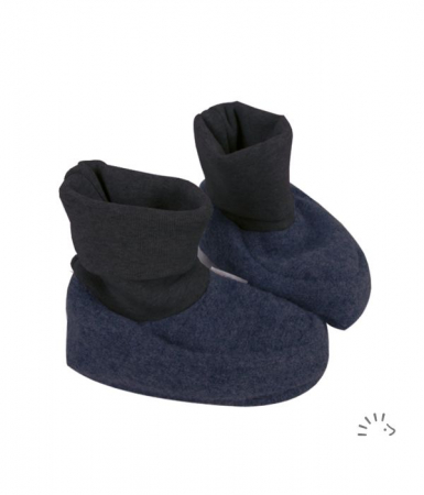 Baieti - Botosei lana merino tumbled/lana fiarta- Dark Blue