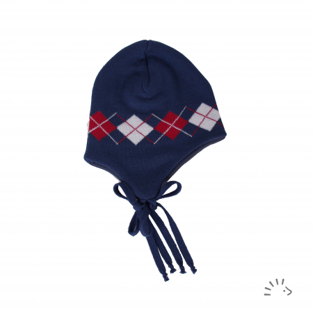 Haine naturale - Caciula lana merino tricotata Snofnugg Blue