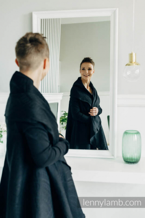 Cardigan/ protectie babywearing pentru vreme rece I PEACOCK'S TAIL - PITCH BLACK I LennyLamb I Marime S/M [2]