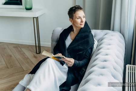 Cardigan/ protectie babywearing pentru vreme rece I PEACOCK'S TAIL - PITCH BLACK I LennyLamb I Marime S/M [3]