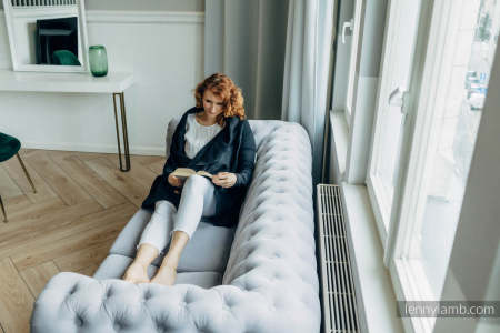 Cardigan/ protectie babywearing pentru vreme rece I PEACOCK'S TAIL - PITCH BLACK I LennyLamb I Marime L/XL [8]