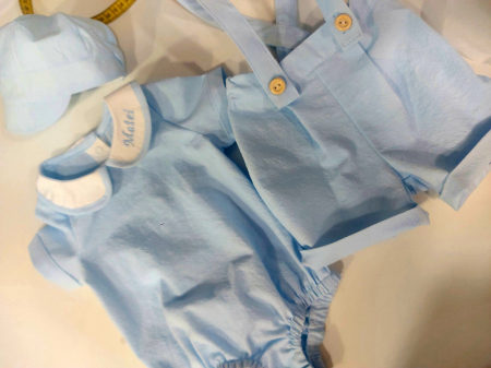 Baieti - Costumas din bumbac pentru baietei I Pastel Blue