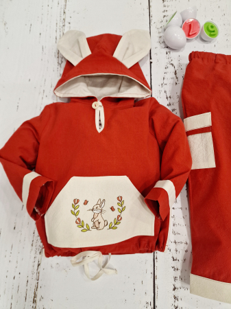 Costumas din bumbac unisex I broderie Iepuras [1]