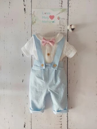 Baieti - Costumas pentru baietei din muselina I Mathias