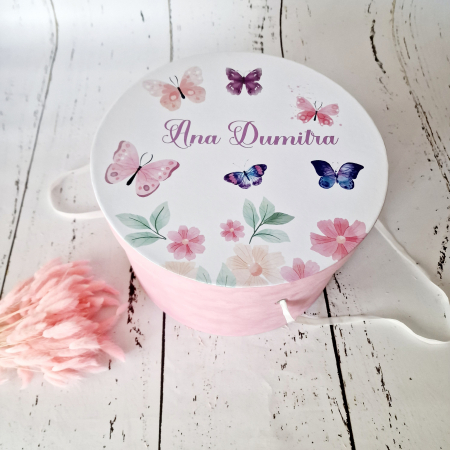 Trusouri botez - Cutie trusou Butterflies