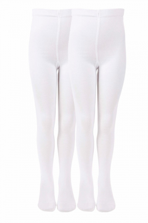 Haine naturale - Dres copii bumbac- pachet 2 buc- White