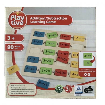 Joc Educativ Lemn cu calcule matematice cu plus - minus [2]