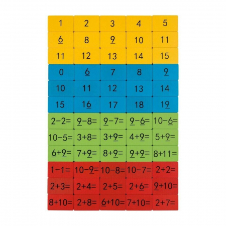 Joc Educativ Lemn cu calcule matematice cu plus - minus [3]