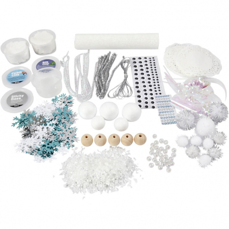 Kit creativ cu plastilina Foam Clay si Silk Clay - Iarna [3]