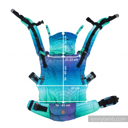 Marsupiu reglabil Lenny UpGrade Mesh LITTLE HERRINGBONE OMBRE TEAL- EDITIE DE VARA [8]