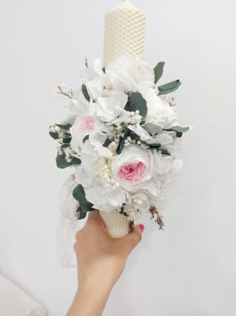 Lumanare botez - Pure Peony- ceara naturala [1]