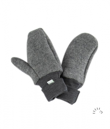 Manusi copii din lana merino fiarta/ boiled wool- Anthracite [1]