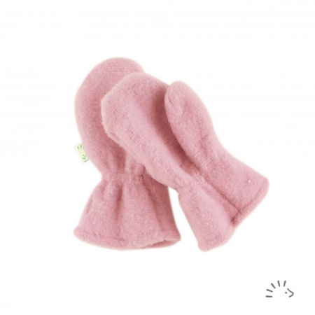 Manusi - Manusi copii lana merino fleece- Rose Pink