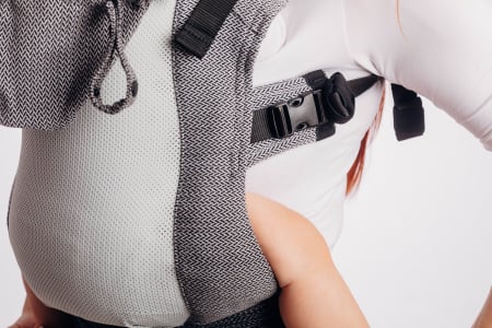 Marsupiu LennyGo Mesh Toddler Size- Little Herringbone Ombre Grey [3]