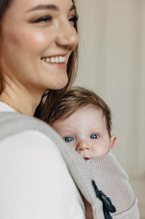 Marsupiu reglabil ergonomic LennyLight LITTLE HERRINGBONE EBONY BLACK [14]