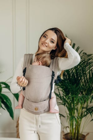 Marsupiu ajustabil LennyLight NOU - Marsupiu reglabil ergonomic LennyLight LITTLE HERRINGBONE EBONY BLACK