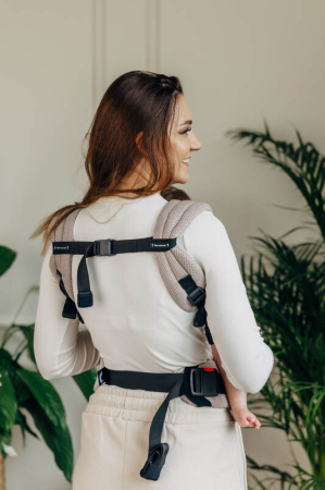 Marsupiu reglabil ergonomic LennyLight LITTLE HERRINGBONE EBONY BLACK [10]