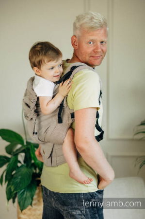 Babywearing - Marsupiu reglabil Lenny Preschool  LITTLE HERRINGBONE ALMOND