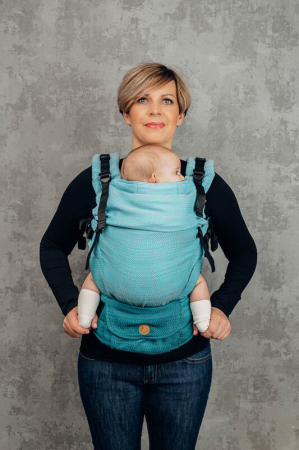 Marsupiu ajustabil Lenny Upgrade - Marsupiu reglabil Lenny UpGrade LITTLE HERRINGBONE OMBRE GREEN