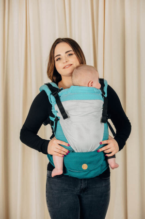 Marsupiu reglabil Lenny UpGrade Mesh LITTLE HERRINGBONE OMBRE TEAL- EDITIE DE VARA [2]