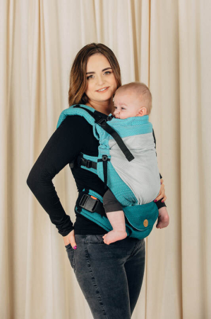 Marsupiu reglabil Lenny UpGrade Mesh LITTLE HERRINGBONE OMBRE TEAL- EDITIE DE VARA [5]