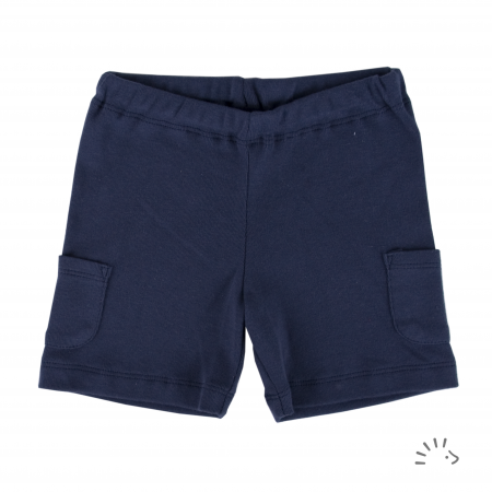 Pantaloni - Pantaloni Capri din bumbac organic- Dark Blue