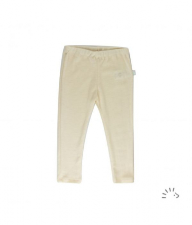 Haine naturale - Pantaloni subtiri din lana merinos organica - Ecru