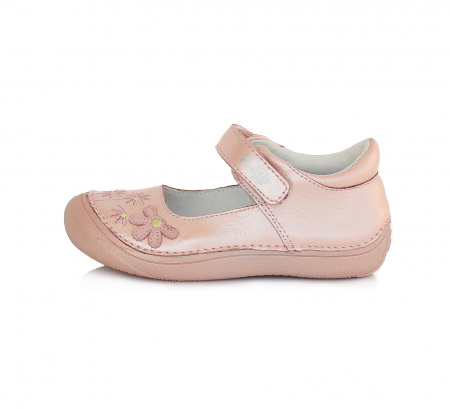 Pantofi balerini piele fete, Ponte20, roz cu floricele- D.D.Step [0]