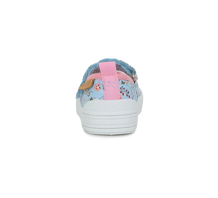 Pantofi de panza fete, bleu cu floricele - D.D.Step [1]