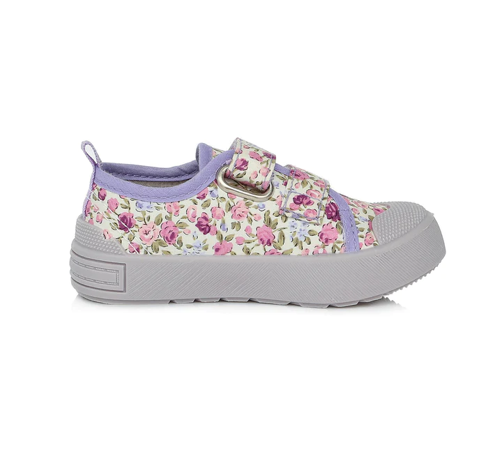 Pantofi de panza fete, mov cu floricele - D.D.Step [2]