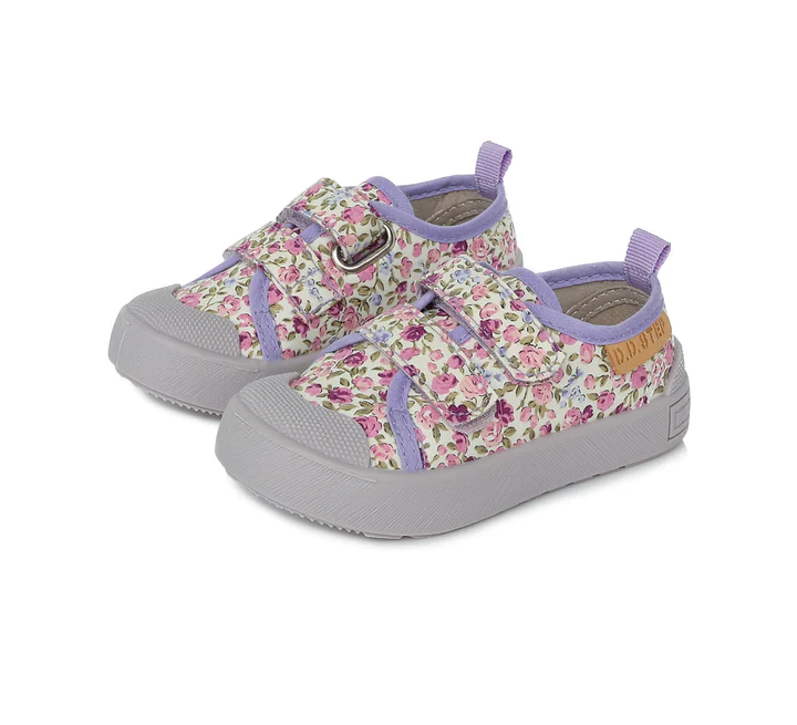 Pantofi de panza fete, mov cu floricele - D.D.Step [5]