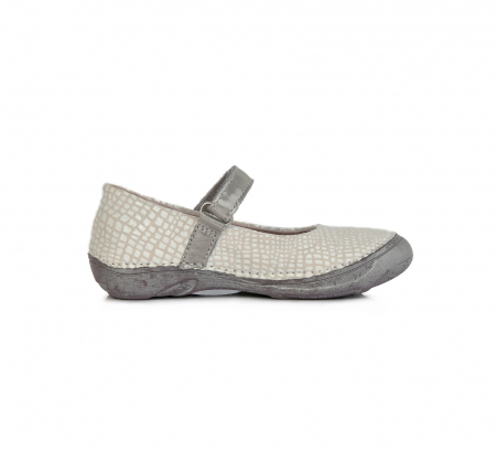 Balerini fete, piele, flexibili si usori, albi- D.D.Step [2]