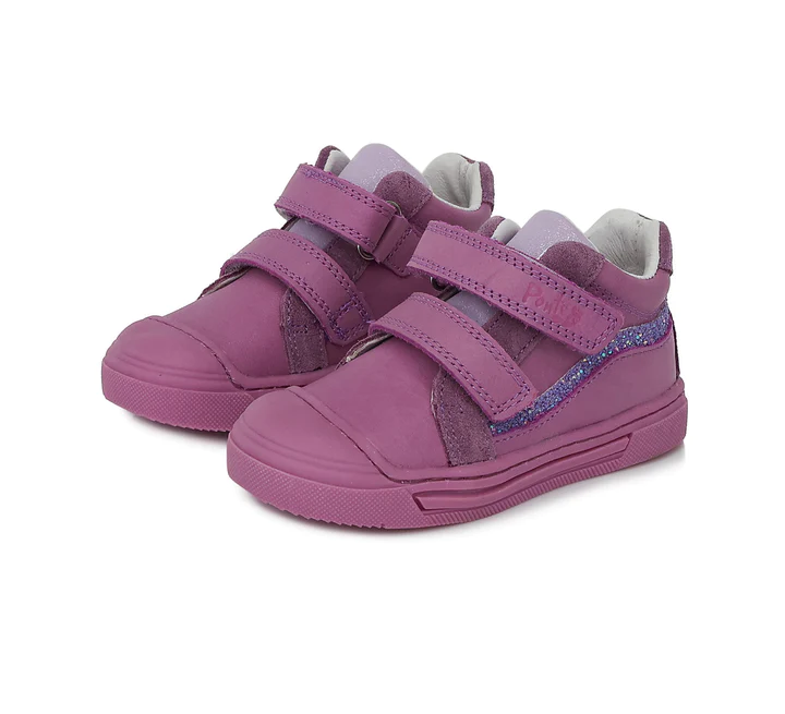 Pantofi piele fete, cu velcro Ponte20, mov - D.D.Step [5]