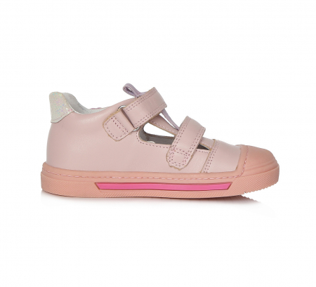 Pantofi piele fete cu velcro Ponte20, roz- D.D.Step [2]