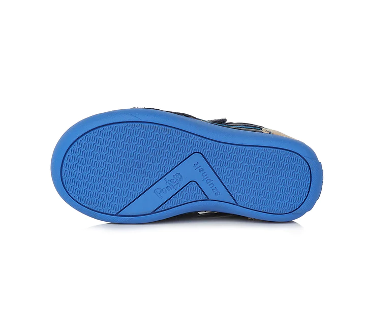 Pantofi sport din piele naturala pentru baieti, cu talpa supinata -Bleumarin  - Ponte20 [4]