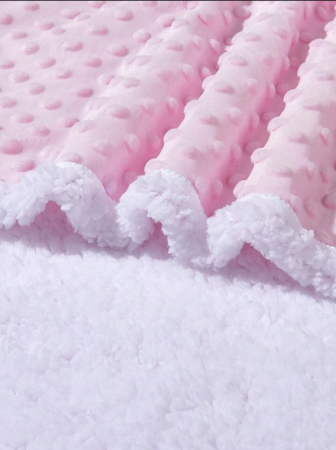 Patura fleece pentru bebelusi Pink I 100x75 cm [3]