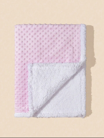 Paturici bebe - Patura fleece pentru bebelusi Pink I 100x75 cm