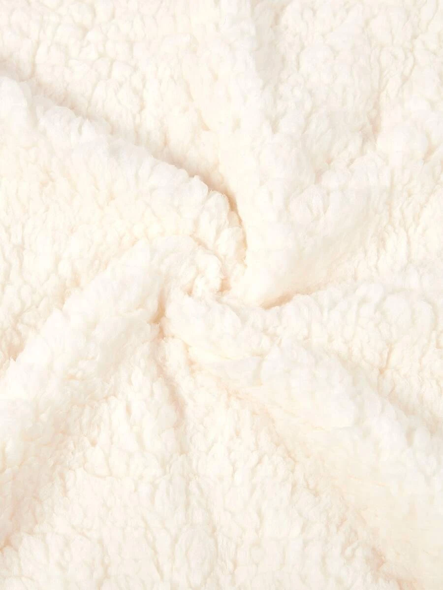 Patura fleece pentru bebelusi White I 100x75 cm [1]
