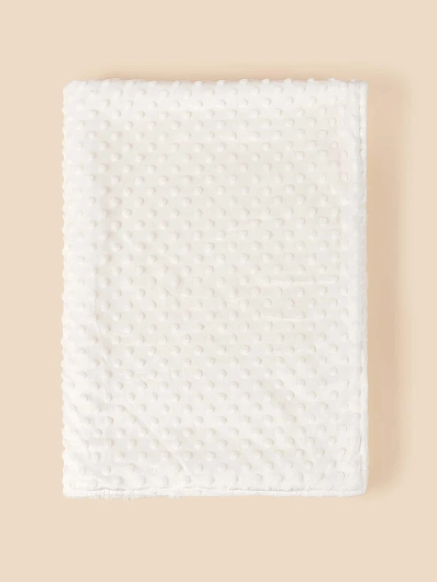 Patura fleece pentru bebelusi White I 100x75 cm [2]