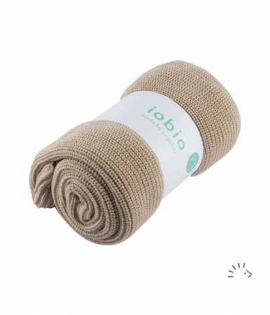 Paturici bebe - Patura tricotata din lana merino Beige