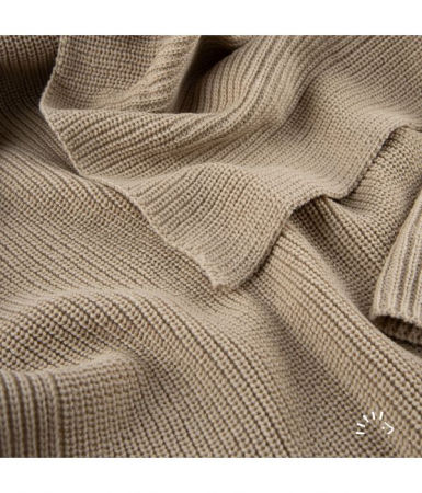 Patura tricotata din lana merino Beige [1]