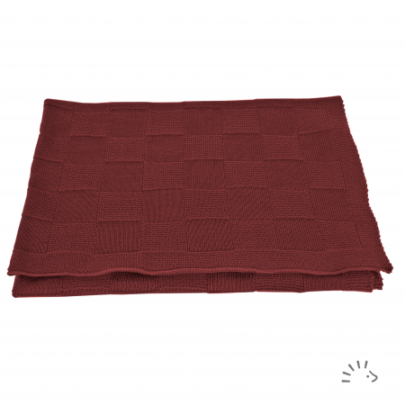 Paturici bebe - Patura tricotata din lana merino Chess