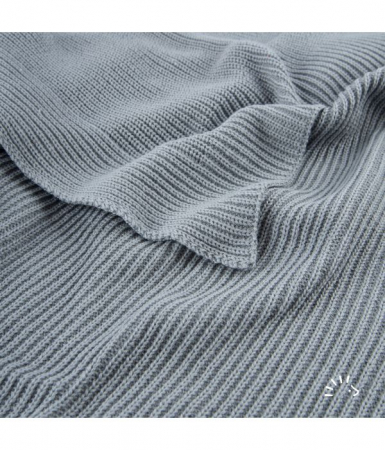 Patura tricotata din lana merino Light Grey [1]