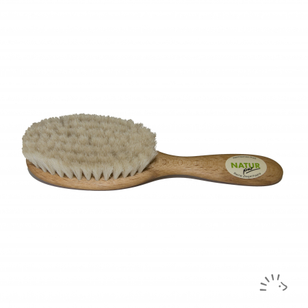 Perie din par natural de capra pentru bebelusi