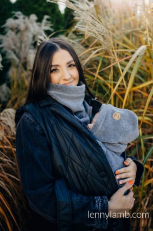 Pieptar polar fleece 2 in 1 Mami si Bebe- Turtleneck for Two - Dark Grey [4]